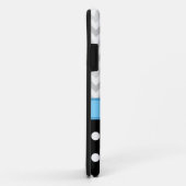 Gray Chevron Black Polka Dot Blue iPhone 5 Hoesje (Achterkant/rechts)