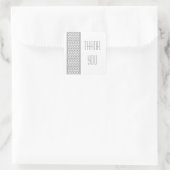 Gray Chevron Border Dank u Stickers (Tas)