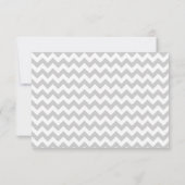 Gray Chevron Custom Wedding RSVP Card (Achterkant)