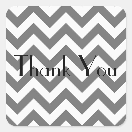 Gray Chevron Hartelijk dank Stickers (Voorkant)