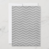 Gray Chevron lance des invitations de mariage (Dos)