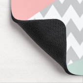 Gray Chevron Mint en Coral Muismat (Hoek)
