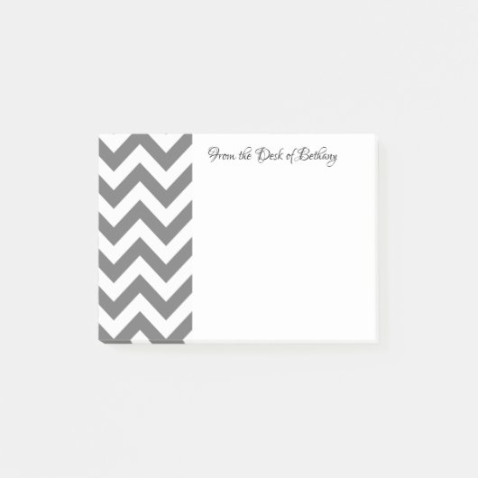 Gray Chevron Post Post-it® Notes (Voorkant)