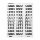 Gray Chevron Return Label (Full Sheet)