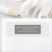Gray Chevron Stripes Etiket (Insitu)