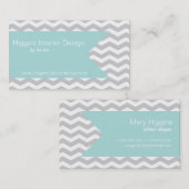 Gray Chevron Visitekaartjes (Voorkant / Achterkant)