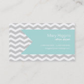 Gray Chevron Visitekaartjes (Achterkant)