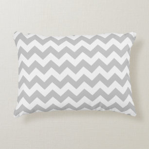 Gray Chevron Zig Zag Decoratief Kussen