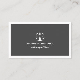 Gray chic Attorney Justice Scale Professional Visitekaartje