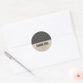 Gray Chic Quatrefoil Hartelijk dank, Stickers (Envelop)