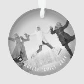 Gray Circle Falalalala Bold Script Photo Noël (dos)