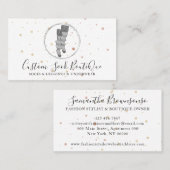 Gray Circle Polka Dots Couple Socket Visitekaartje (Voorkant / Achterkant)