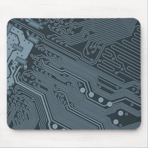 Gray Circuit Board Muismat