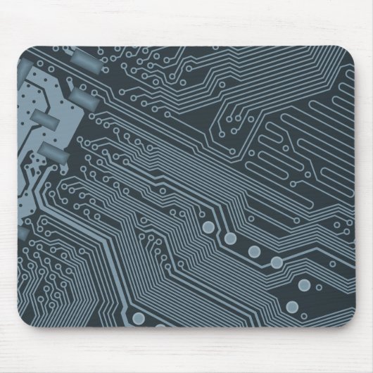 Gray Circuit Board Muismat (Voorkant)