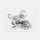 Gray Cockatiel Blanket Fleece Deken (Voorkant (Horizontaal))