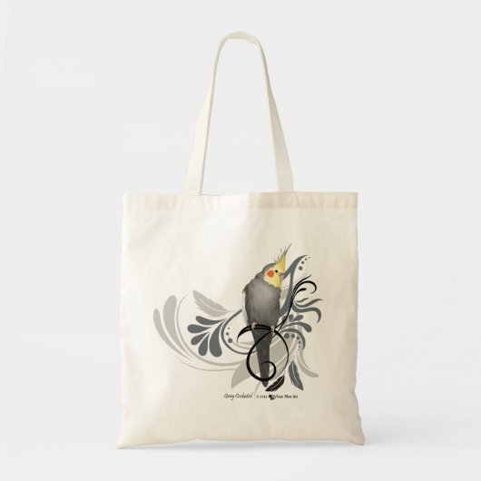 Gray Cockatiel Tote Bag (Voorkant)