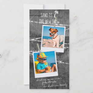 Gray Color Pop Foto Tropical Florida Holiday Kaart