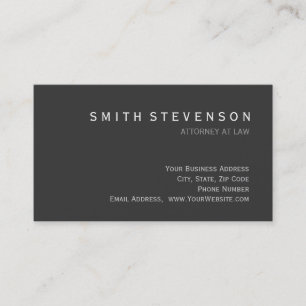 Gray Color Standard Attorney in Law Visitekaartje