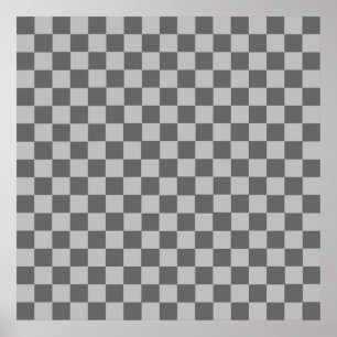 Gray Combination Checkerboard van Shirley Taylor Poster
