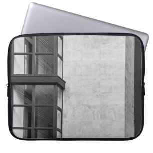 GRAY CONCRETE BOUW MET GLASS-VENSTER LAPTOP SLEEVE