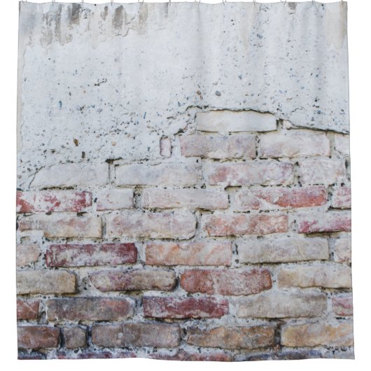 Gray concrete bricks wall douchegordijn (Voorkant)
