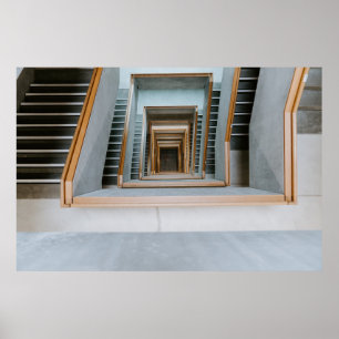 GRAY CONCRETE STAIRCASE TIJDENS DAG POSTER