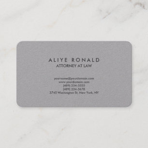 Gray Consultant Attorney Lawyer Modern Style Visitekaartje