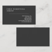Gray Consultant Modern Simple Visitekaartje (Voorkant / Achterkant)