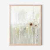 Gray Contemporary Elegant Abstract Art Poster