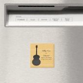 Gray Country Guitar Enregistrer la date Magnet (In Situ (Lave-vaisselle))