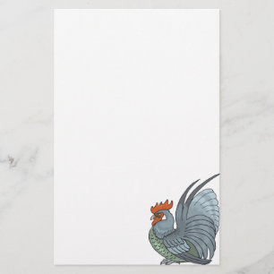 Gray Country Rooster Briefpapier