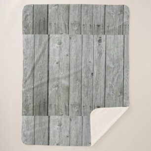 Gray Country Roustic Modern Farmhouse Sherpa Deken