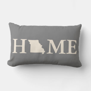Gray & Cream Home State Missouri Diamonds Patroon Kussen