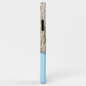 Gray crème en blue rustige faux Case-Mate iPhone case (Achterkant/rechts)