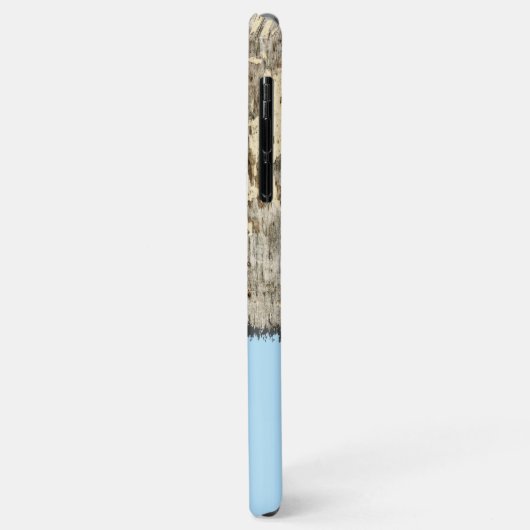 Gray crème en blue rustige faux Case-Mate iPhone case (Achterkant/links)