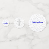 Gray Cross Baseball Baby Dedication Party  Confetti (Voorkanten)