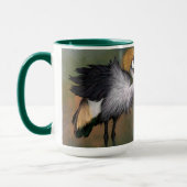 Gray Crowned Crane Mug Beaux oiseaux (Gauche)