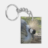 Gray Crowned Crane Sleutelhanger (Voorkant Links)