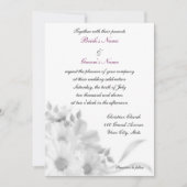 Gray Daisies Invitation Kaart (Voorkant)
