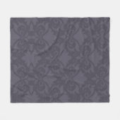 Gray Damask Bows Fleece Deken (Voorkant (Horizontaal))