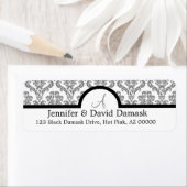 Gray Damask Monogram Labels (Insitu)