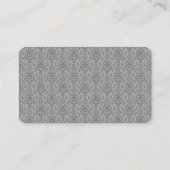 Gray Damask Patroon Visitekaartje (Achterkant)