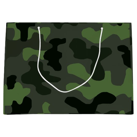 Gray dark green camouflage nr. 14 print groot cadeauzakje (Voorkant)