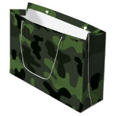 Gray dark green camouflage nr. 14 print groot cadeauzakje (Voorkant Gekanteld)
