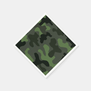 Gray dark green camouflage nr. 14 print servet