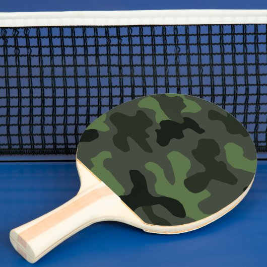 Gray dark green camouflage nr. 14 print tafeltennisbatje (Insitu)