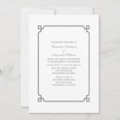 Gray Deco Chic Wedding Invitation (Devant)