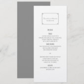 Gray Deco Chic Wedding Menu (Voorkant / Achterkant)