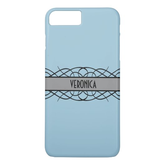 Gray Deco Flourish Case-Mate iPhone Case (Achterkant)