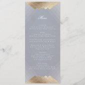 Gray Deco Geometric Gold Gatsby Wedding Menu (Voorkant)